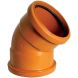 FloPlast Drainage Bend Double Socket - 45 Degree x 110mm