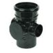 FloPlast Ring Seal Soil Access Pipe Single Socket - 110mm Black