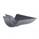 Cast Iron Beaded Half Round Gutter Left Hand Angle - 90 Degree x 100mm Primed