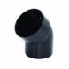 FloPlast Solvent Weld Offset Bend Bottom - 110mm Black