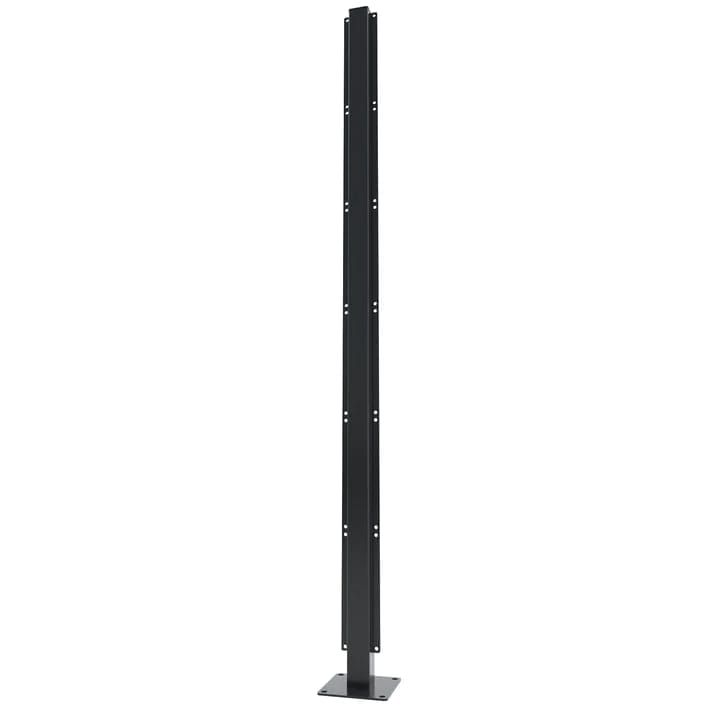 Aluminium Dual Post For Casting For Privacy Screen - 900mm x 60mm x 60mm Black