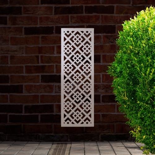 Steel Privacy Screen Diamond - Wall Mounted - 1800mm x 600mm Stainless Steel