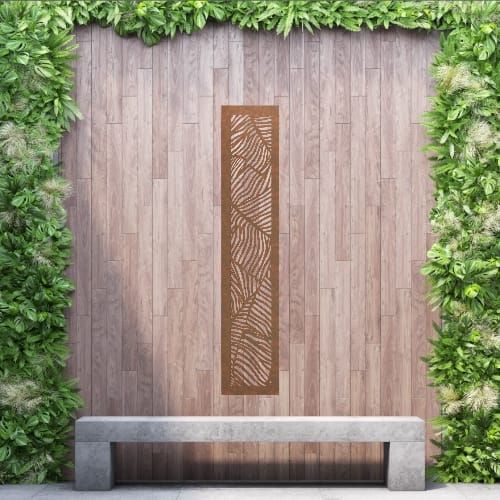 Steel Privacy Screen Willow - Free Standing - 1800mm x 300mm Steel Corten