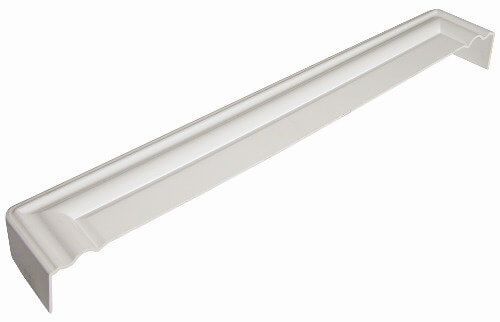 FloPlast Ogee Fascia Box End Cover - 60mm x 404mm White