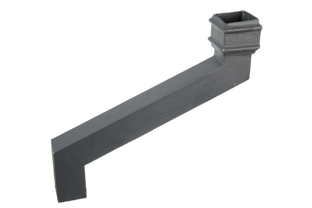 Cast Iron Square Downpipe Offset - 533mm Projection 100mm Primed