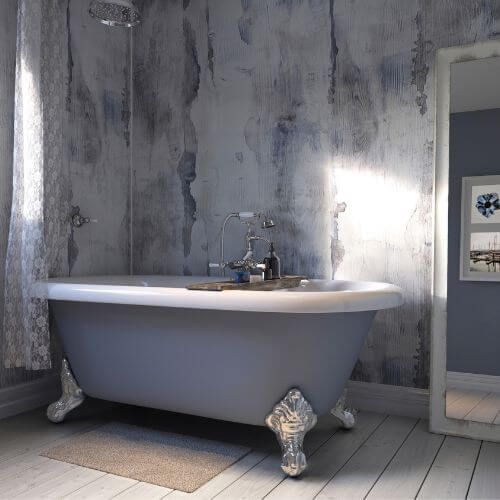 Laminate Shower Wall Panel Square Edge - 900mm x 2440mm x 10.5mm Nautical Wood