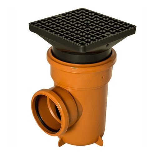 FloPlast Drainage Bottle Gully Square Grid - 110mm