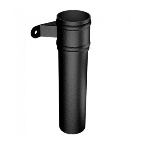 Cast Aluminium Round Downpipe - 63mm x 2.5mtr Black