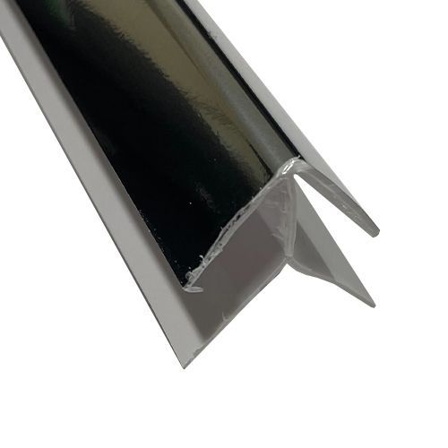 Internal Wall Panel External Corner Trim - 2600mm Chrome - For 8mm Bathroom/ Kitchen/ Ceiling Panels