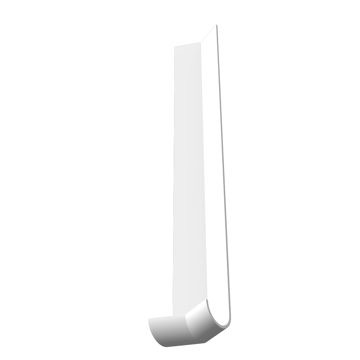 Bullnose Fascia 135 Degree External Corner - 327mm x 50mm White