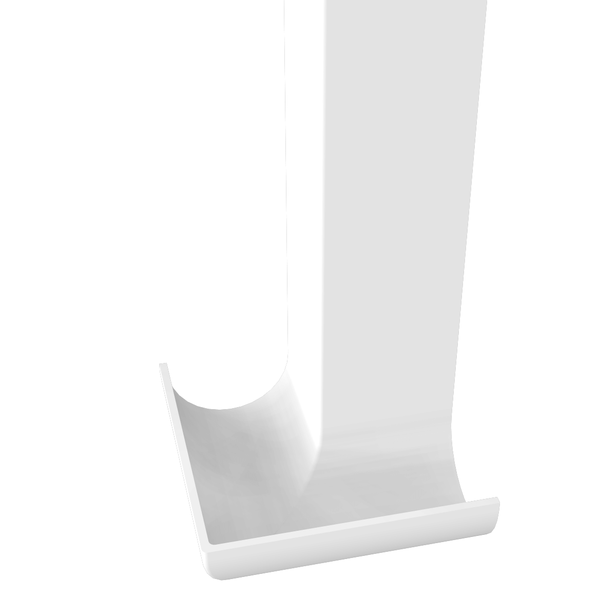 Bullnose Fascia Internal Corner - 300mm x 53mm White