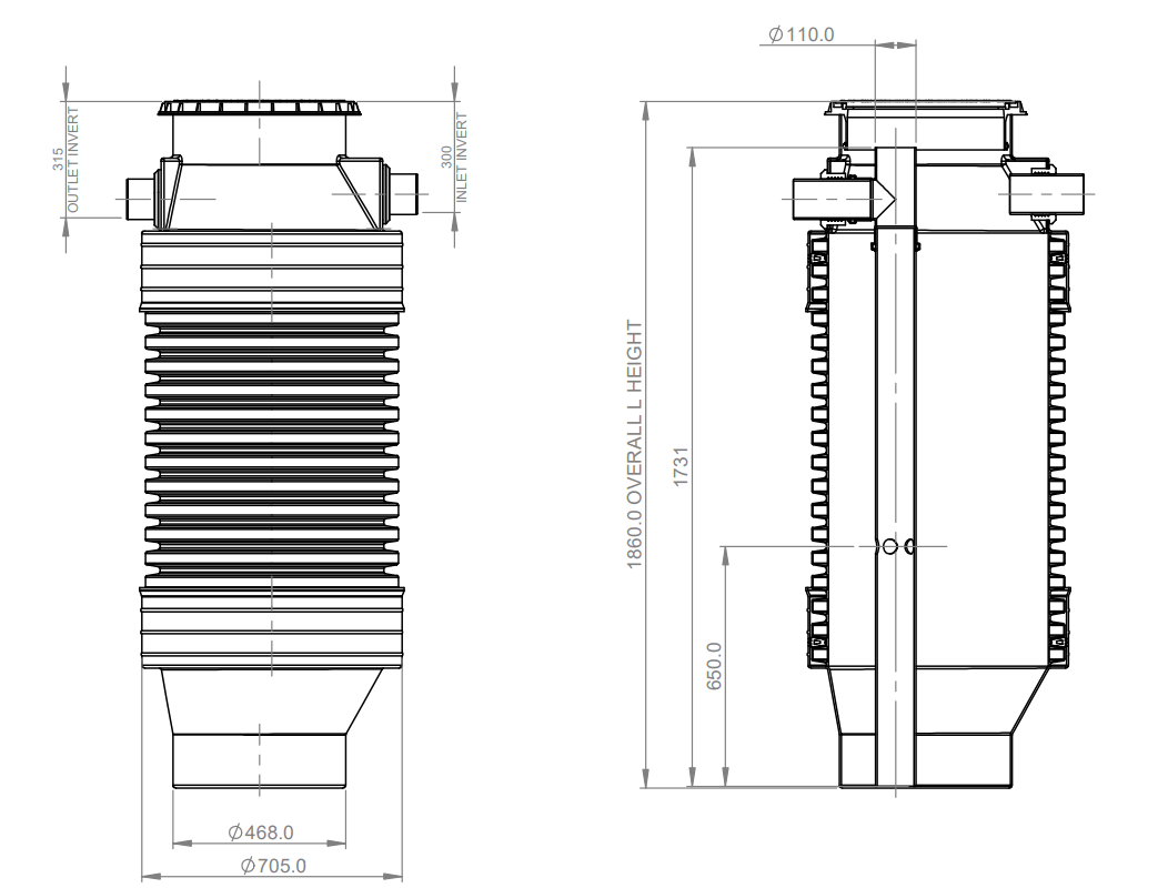 Underground Grease Trap - 465 Litre