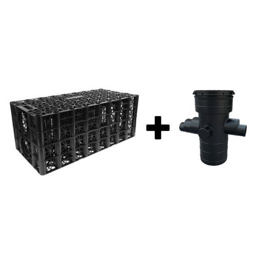 Polydrain HydroCell 62 Tonne Soakaway Crate -  Cubic Metre Kit with Silt Trap