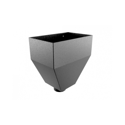 Cast Aluminium Round Neptune Hopper - 76mm PPC Finish Black