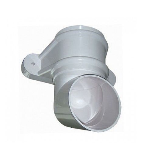 FloPlast Round Downpipe Shoe with Fixing Lugs - 68mm White