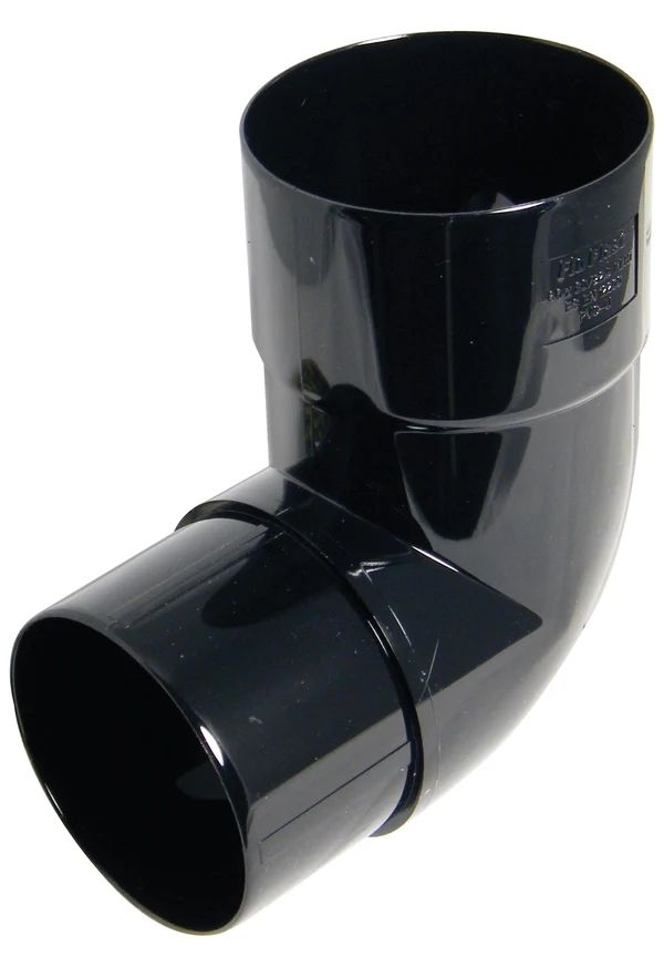 FloPlast Deepflow/ Hi-Cap Downpipe Offset Bend - 92.5 Degree x 80mm Black