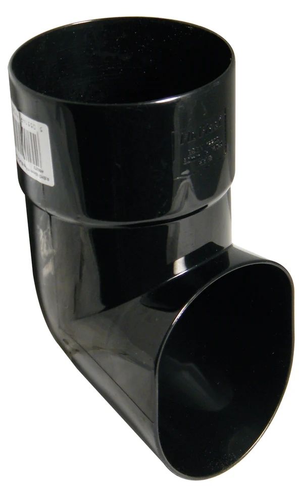 FloPlast Deepflow/ Hi-Cap Downpipe Shoe - 80mm Black