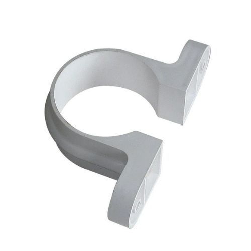 FloPlast Round Downpipe Clip with Fixing Lugs - 68mm White