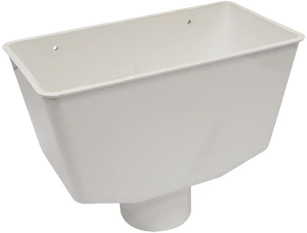 FloPlast Deepflow/ Hi-Cap Downpipe Hopper - 80mm White