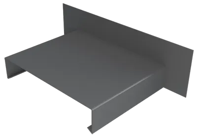 Aluminium Coping Upstand for 301-350mm Wall - 410mm Anthracite Grey