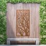 Steel Privacy Screen Woodland - Wall Mounted - 1800mm x 900mm Steel Corten