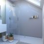 Laminate Shower Wall Panel Square Edge - 900mm x 2440mm x 10.5mm White Sparkle