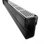 LUXE Threshold Drain Channel Aluminium Grating Class A15 - 1mtr Black