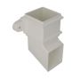 FloPlast Square Downpipe Shoe with Fixing Lugs - 65mm White