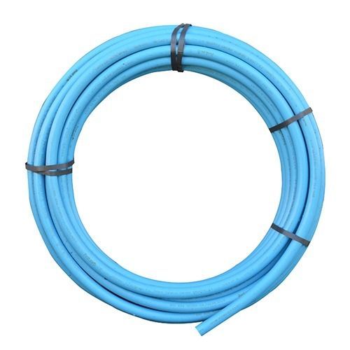 A coil of Blue MDPE water pipe